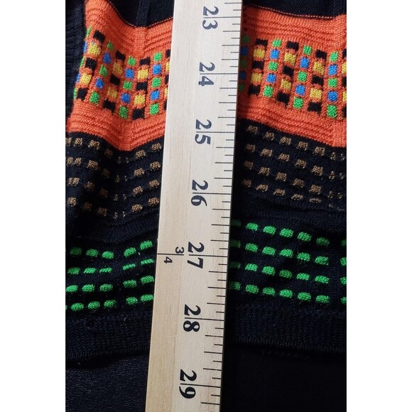 Halloween Cardigan Sweater Button Front M Multicolor Striped Lightweight - Picture 6 of 6